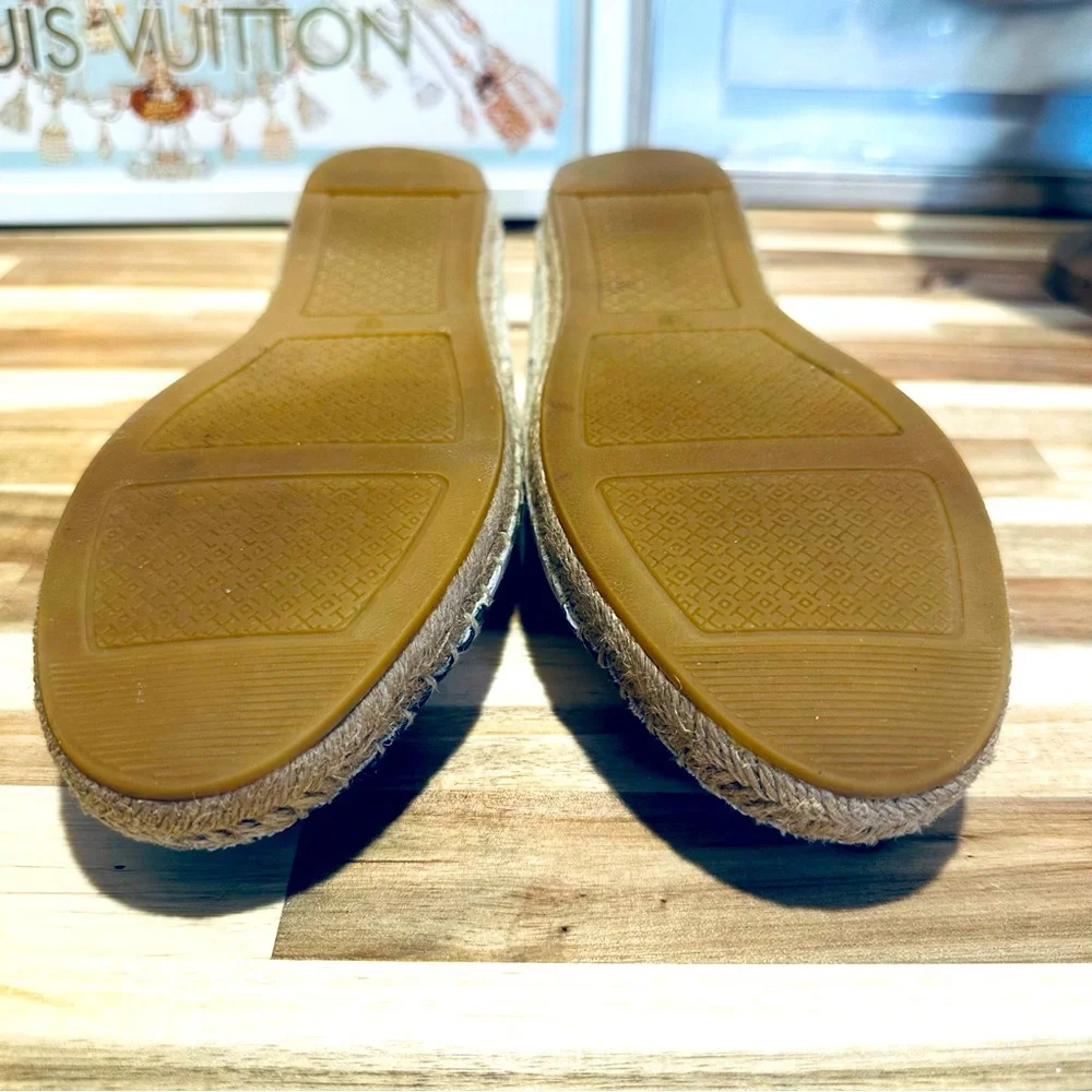 Tory Burch Bendon Color Block Espadrilles, ivory/black, Size 9